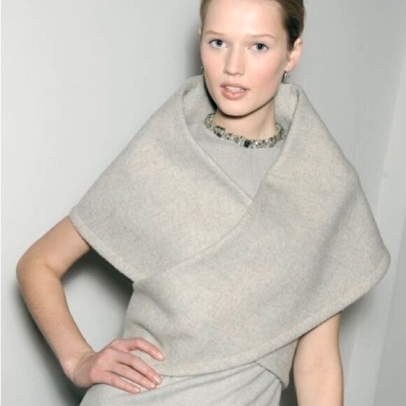 Ralph Lauren Fall 2009 Runway Collection Grey Heather Cashmere Wraparound Stole - Picture 1 of 15